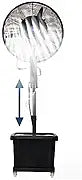 WOTZOV Ventilateur sur Pied Brumisateur D'Extérieur avec Hauteur Réglable Et Grand