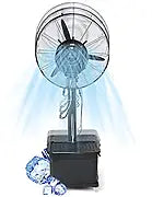 Ventilateur sur pied brumisateur pour extérieur --- Solution de rafraîchissement à hauteur