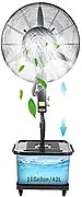 MYUYEE Ventilateur Brumisateur À 3 Vitesses De Refroidissement, Ventilateur Oscillant sur Pied
