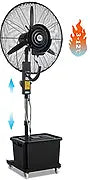 Ventilateur Brumisateur Oscillant 90°, sur Pied à Hauteur Réglable