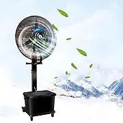 Ventilateur Sur Pied Industriel Brumisateur, Ventilateur De Terrasse Rafraîchissant,
