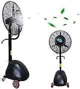 Ventilateur sur Pied Brumisateur d'Extérieur, Oscillation 90°, 3 Vitesses