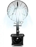 Ventilateur brumisateur industriel, 3 vitesses de rafraîchissement, ventilateur sur pied