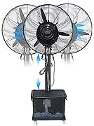 WOTZOV Ventilateur Brumisateur Portable, Ventilateur sur Pied À 3 Vitesses avec Brumisation,