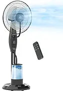Ventilateur Brumisateur sur Pied 75 W, 120 cm, Télécommande et Minuterie