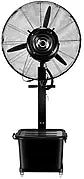 MYUYEE Ventilateur sur Pied Industriel en Métal avec Brumisateur Intégré, Idéal pour Terrasse