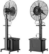 AYCDL Ventilateur brumisateur extérieur, ventilateur sur pied avec 3 vitesses, oscillation à