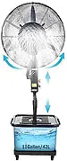 WOTZOV Ventilateur Brumisateur Oscillant Portable, Brumisateur D'Extérieur À Hauteur