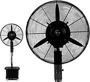Ventilateur Brumisateur à Hauteur Réglable, Ventilateur sur Pied Oscillant 90° avec Brume,
