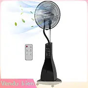 Ventilateur sur Pied Brumisateur 90 W, Télécommande, Minuterie, 3 Modes