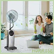 Cocosity Ventilateur Brumisateur 90 W Avec 3 Modes 3 Vitesses Télécommande Minuterie 12H