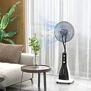 Ventilateur Brumisateur sur Pied 3 L, Double Fonction, 3 Vitesses, Minuteur 2 H