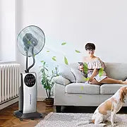 MOTHINESSTO39-Ventilateur brumisateur 90 W avec 3 modes 3 vitesses télécommande minuterie 12H
