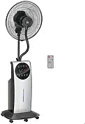 Ventilateur sur pied brumisateur 90 W avec télécommande oscillation 70° 3 niveaux de brume