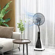 Ventilateur sur Pied avec Fonction Brumisateur 90 W, Réservoir 3 L, 3 Vitesses